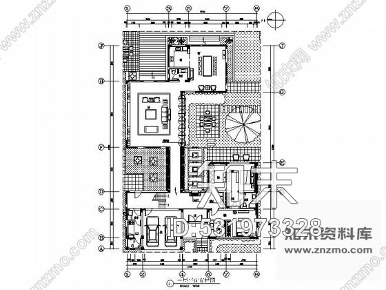 施工图江苏低密度住宅小区独栋新中式两层别墅装修施工图cad施工图下载【ID:531973328】