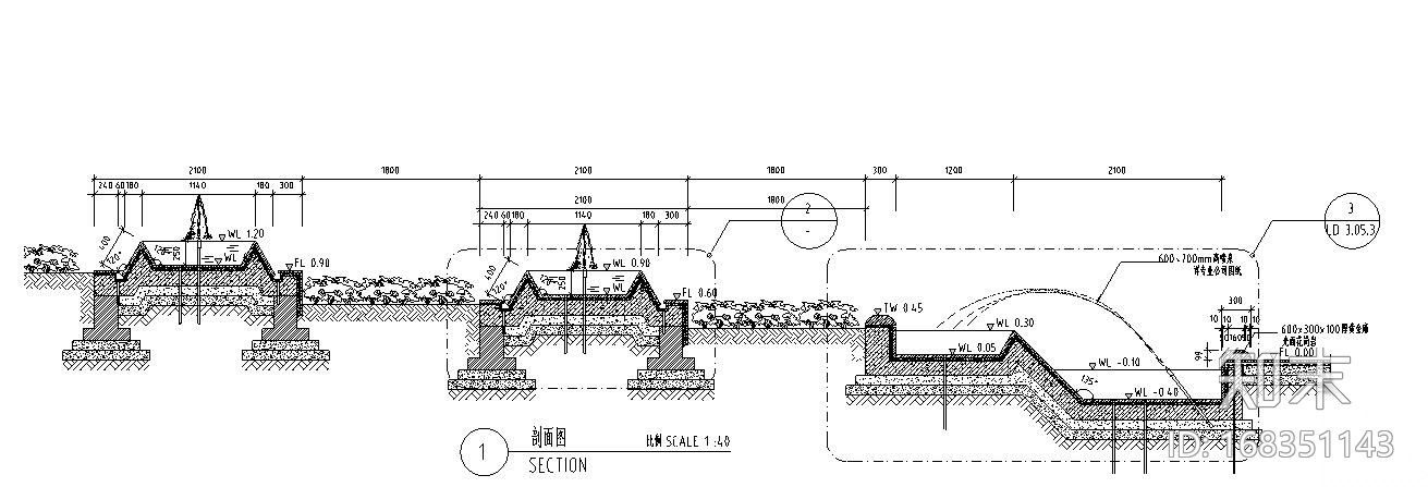 ​经典水景详图设计——泛亚景观cad施工图下载【ID:168351143】