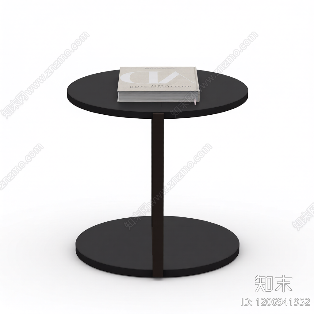 圆形边桌带书3D模型下载【ID:1206941952】