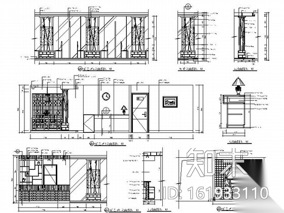 [福建]繁华商业街时尚综合性多功能豪华酒店装修施工图cad施工图下载【ID:161933110】