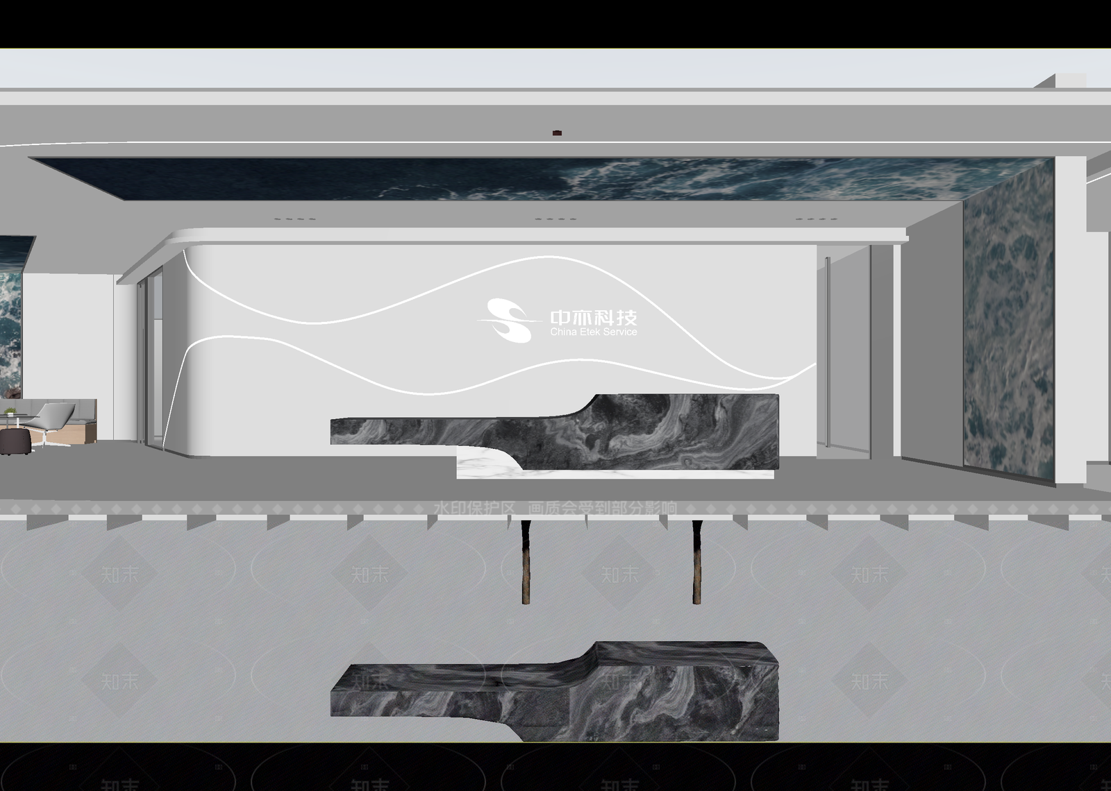 现代接待室3D模型下载【ID:1214961819】