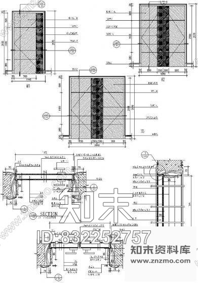 图块/节点办公空间门详图cad施工图下载【ID:832252757】