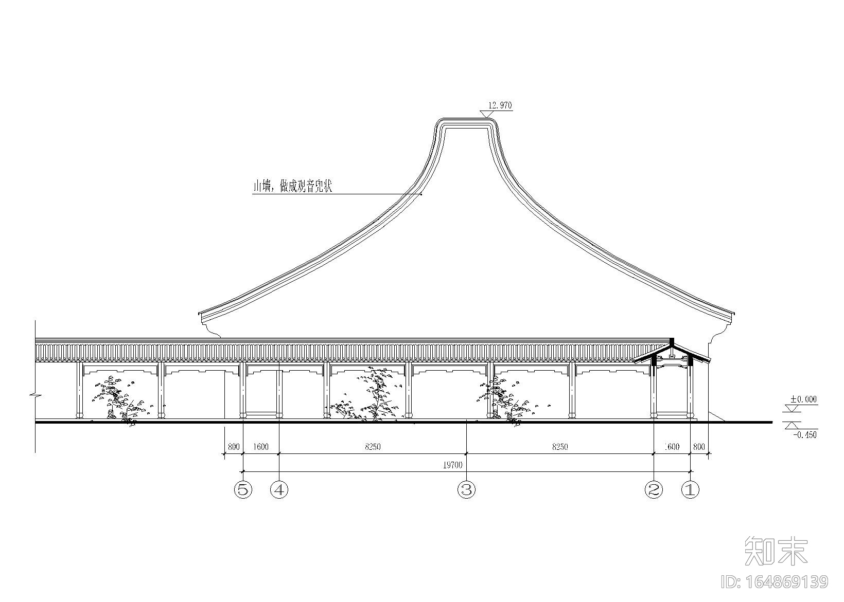 [浙江]杭州市上天竺法喜讲寺建筑施工图cad施工图下载【ID:164869139】