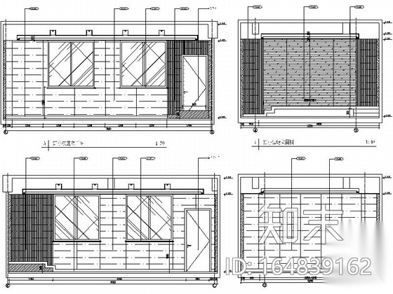 [重庆]现代风格三层法院办公楼室内装修图施工图下载【ID:164839162】