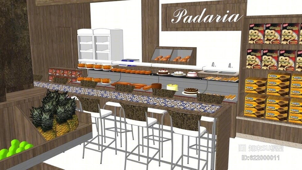 蛋糕店SU模型下载【ID:622000011】
