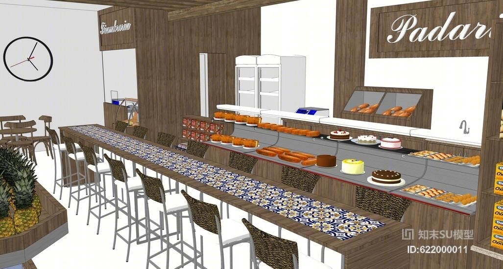 蛋糕店SU模型下载【ID:622000011】