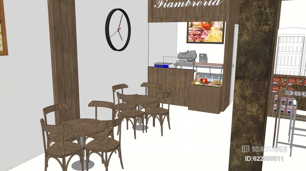 蛋糕店SU模型下载【ID:622000011】