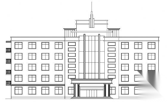 某六层办公楼建筑结构施工图cad施工图下载【ID:149944174】