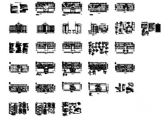 某六层办公楼建筑结构施工图cad施工图下载【ID:149944174】