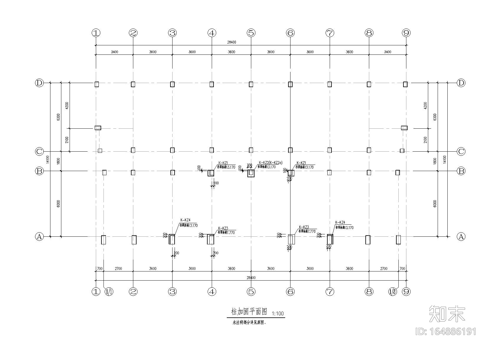 三层框架结构污水处理厂结构加固施工图cad施工图下载【ID:164886191】