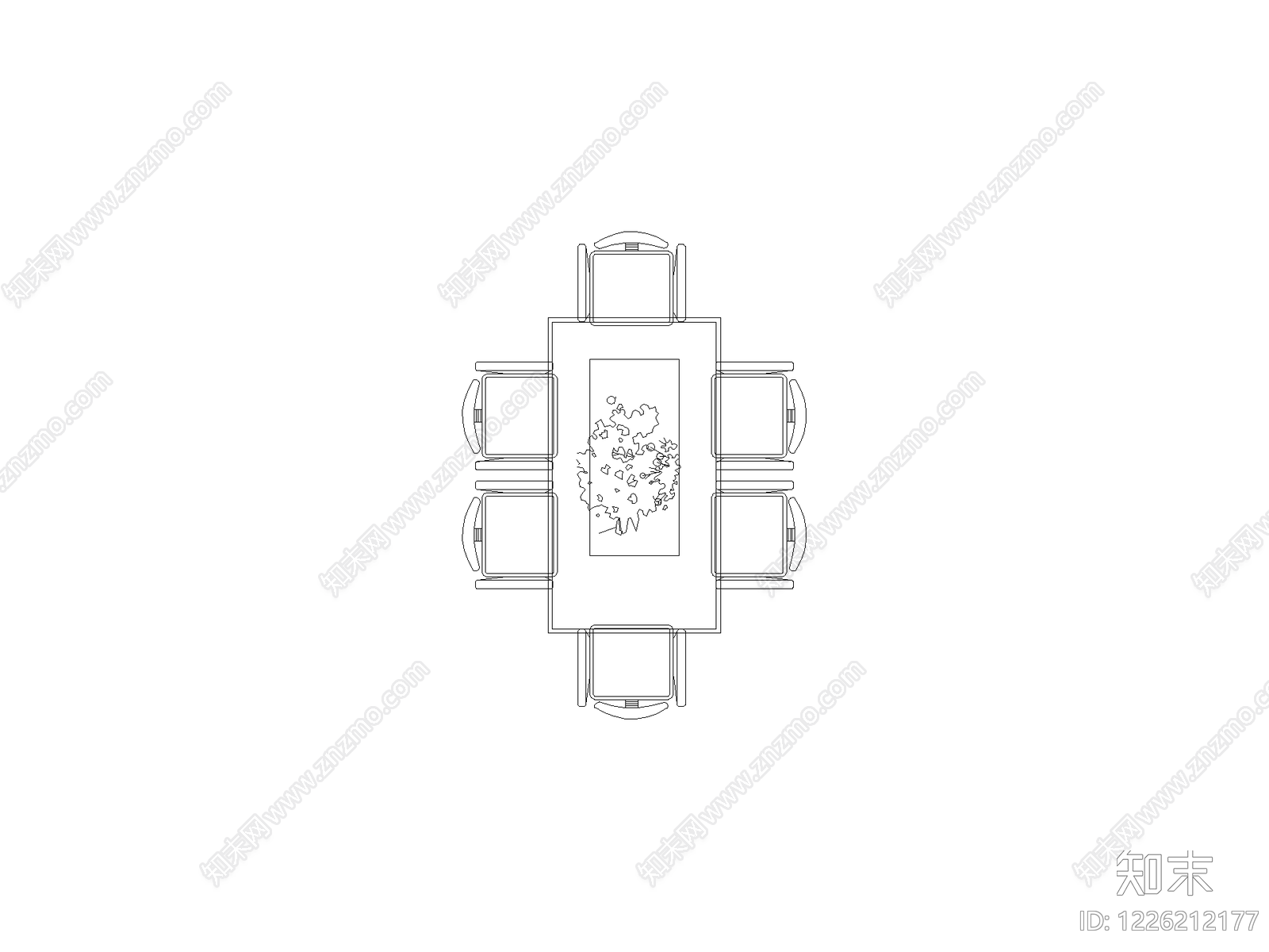桌椅cad施工图下载【ID:1226212177】