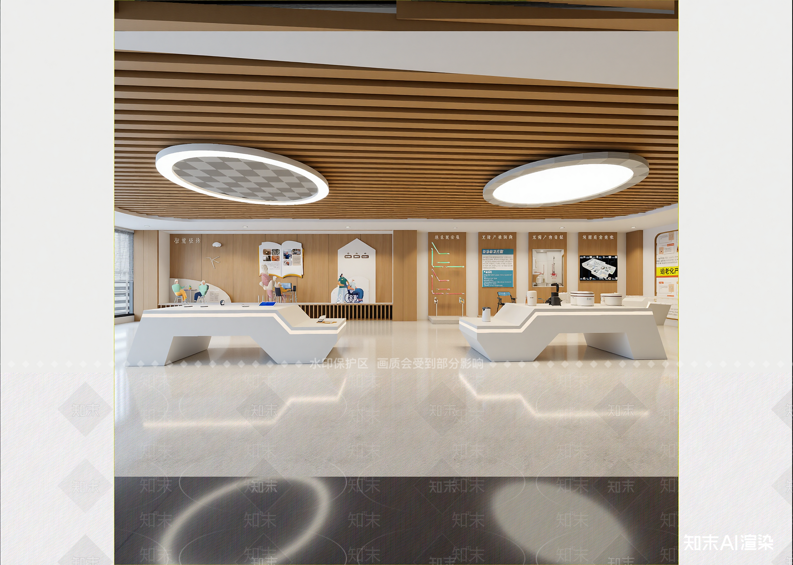 日式科技展厅3D模型下载【ID:1214965977】