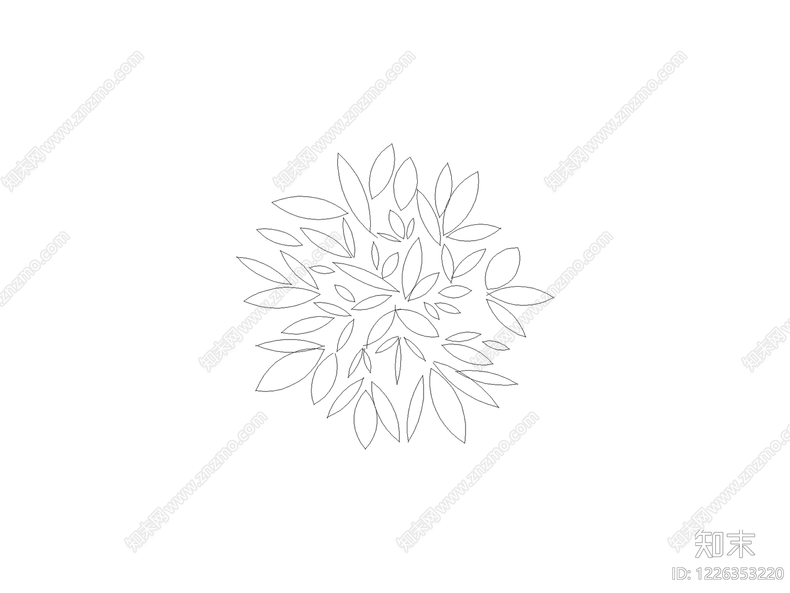 现代绿植CAD图纸