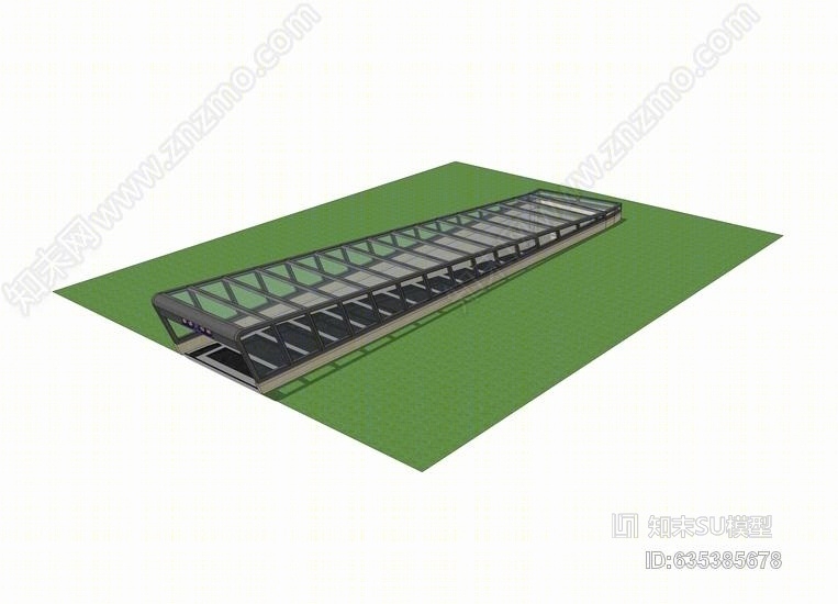 地下车库出入口SU模型下载【ID:635385678】
