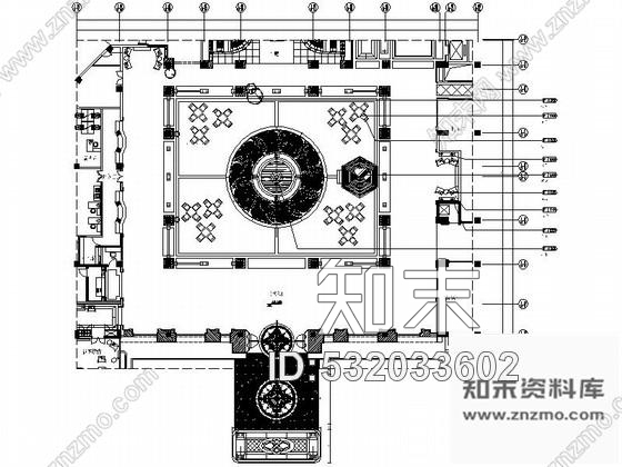 施工图深圳五星级酒店大堂室内装修CAD竣工图含实景cad施工图下载【ID:532033602】