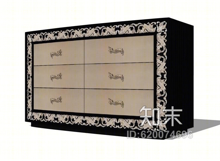 宫廷壹号梳妆台SU模型下载【ID:620074696】