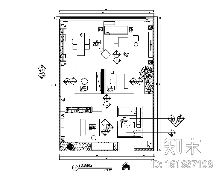 居然顶层展览展示装修设计施工图（附效果图）施工图下载【ID:161687198】