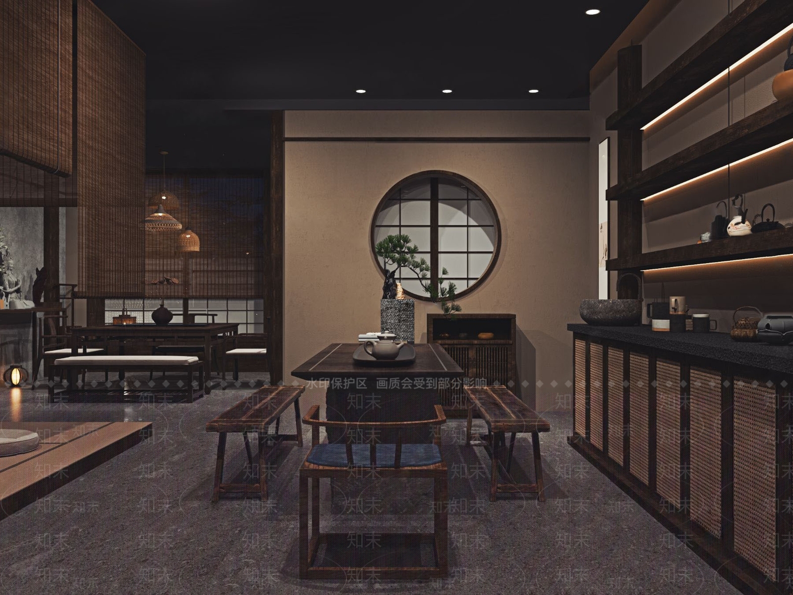 新中式茶馆3D模型下载【ID:168639051】