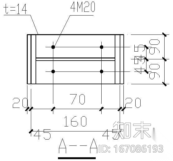 某钢梁与混凝土柱节点构造详图(6)cad施工图下载【ID:167086193】