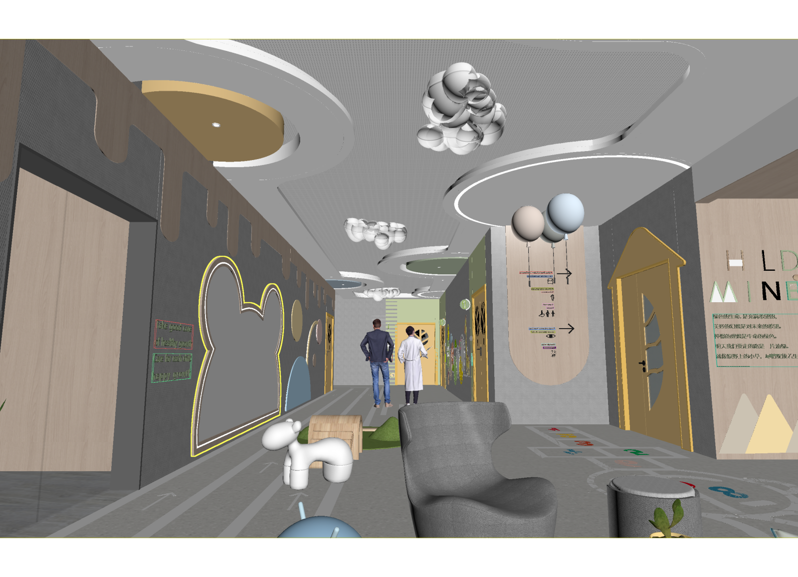 现代走廊3D模型下载【ID:1215009397】