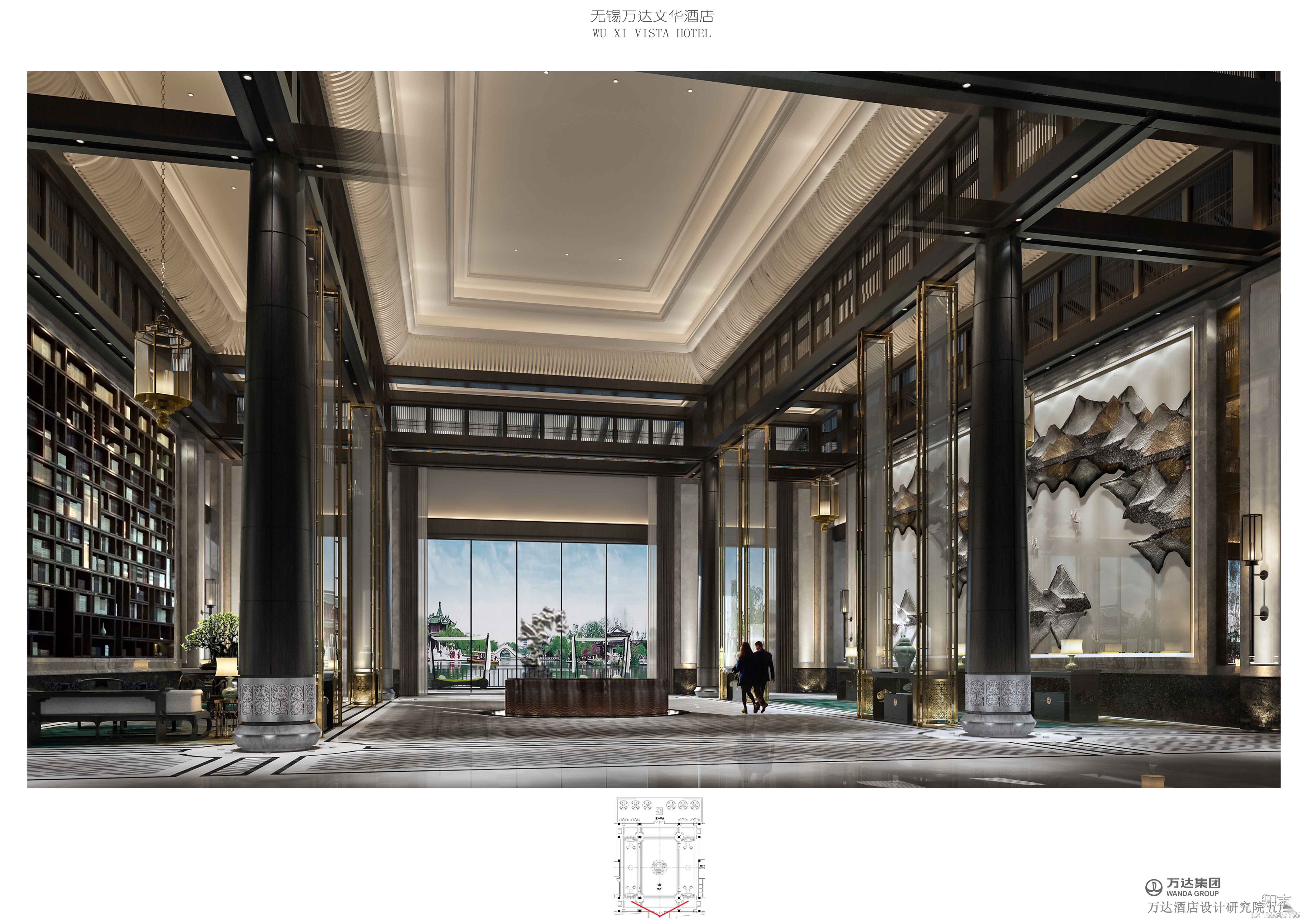 [江苏]知名地产文华酒店室内施工图+效果图cad施工图下载【ID:165365165】
