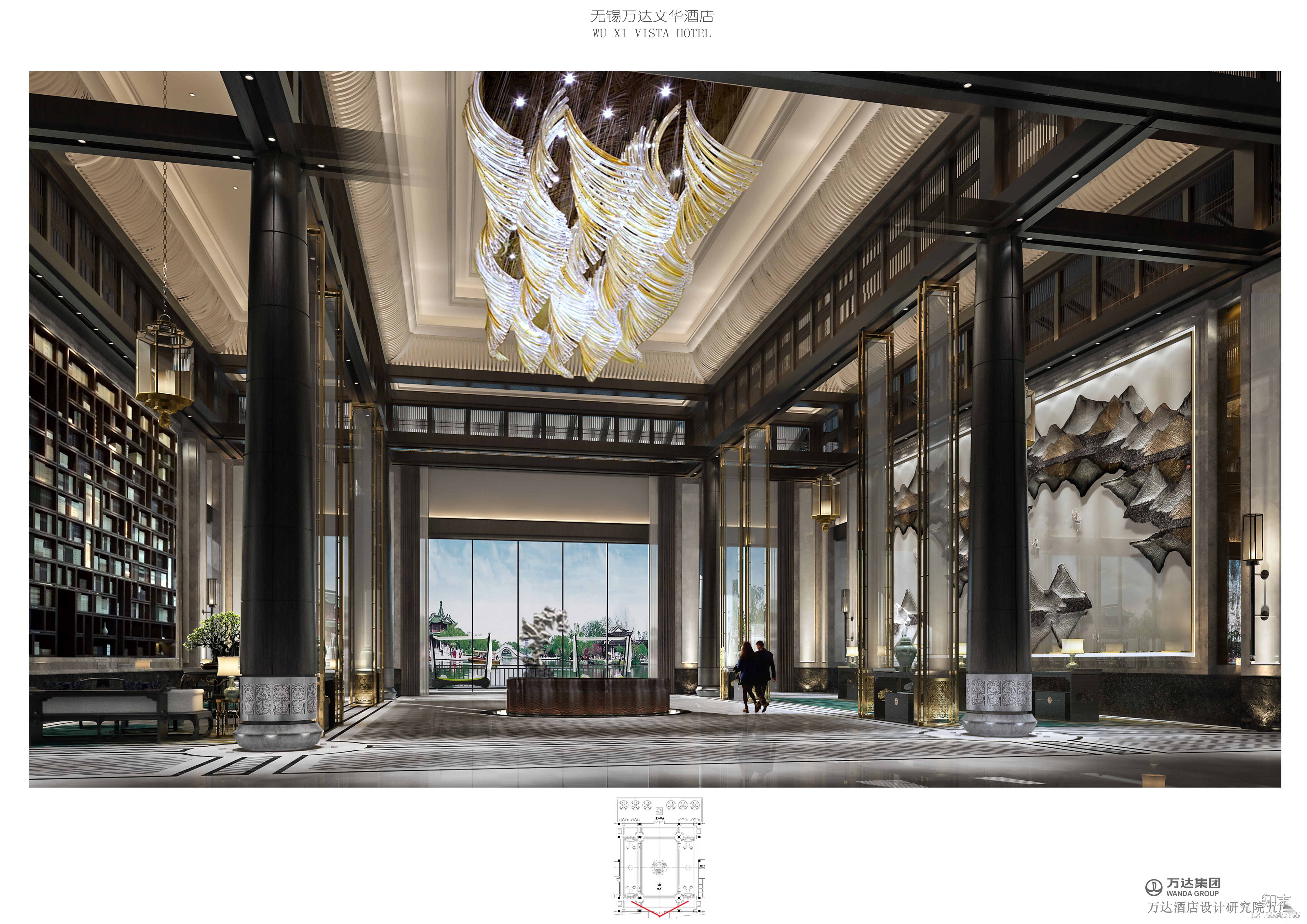 [江苏]知名地产文华酒店室内施工图+效果图cad施工图下载【ID:165365165】