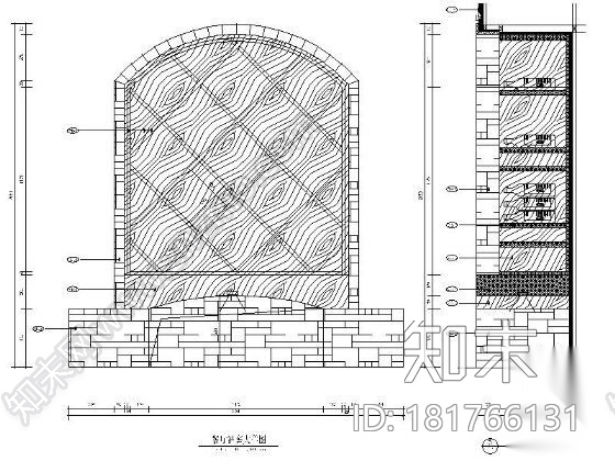 地中海风格三层样板别墅施工图（含效果）cad施工图下载【ID:181766131】