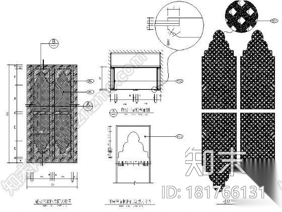 地中海风格三层样板别墅施工图（含效果）cad施工图下载【ID:181766131】