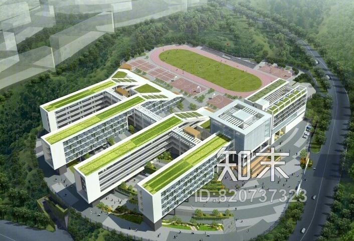 现代中学SU模型下载【ID:820737323】