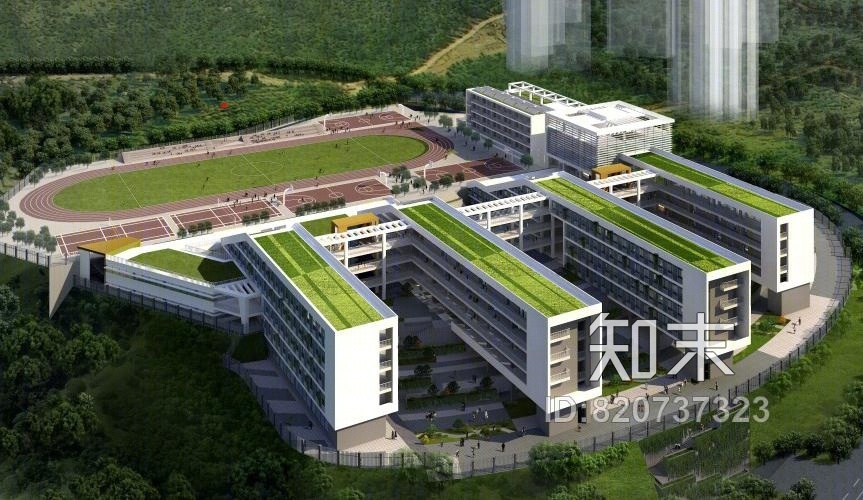 现代中学SU模型下载【ID:820737323】