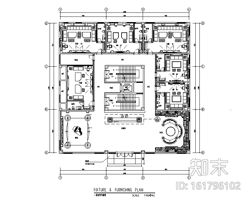 [安徽]丝金丽凯KTV空间设计施工图cad施工图下载【ID:161796102】