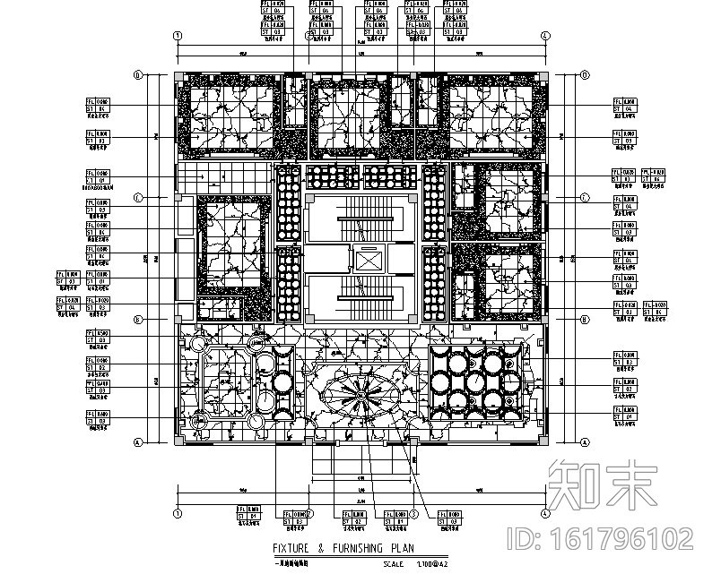 [安徽]丝金丽凯KTV空间设计施工图cad施工图下载【ID:161796102】