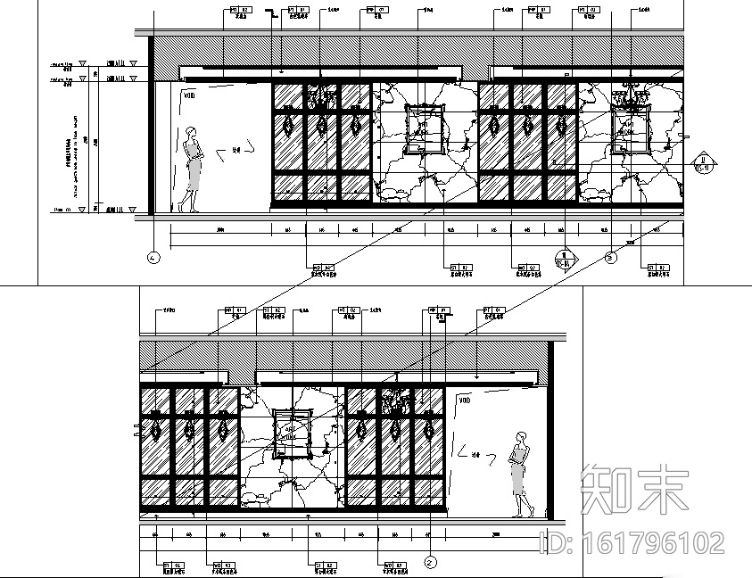 [安徽]丝金丽凯KTV空间设计施工图cad施工图下载【ID:161796102】