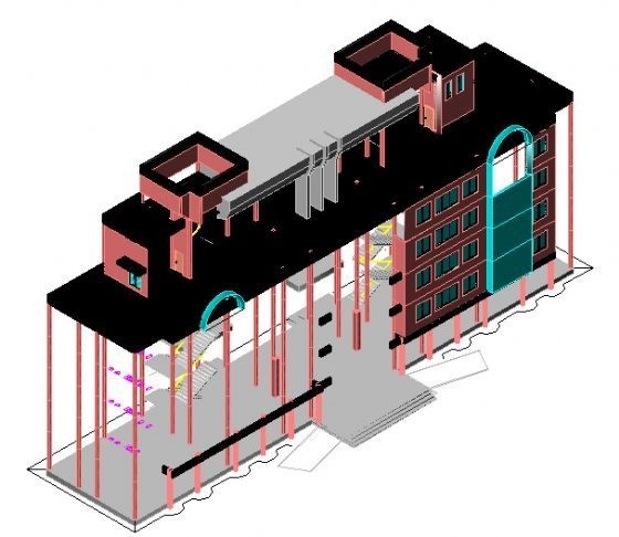 某六层综合楼建筑方案图cad施工图下载【ID:151435108】