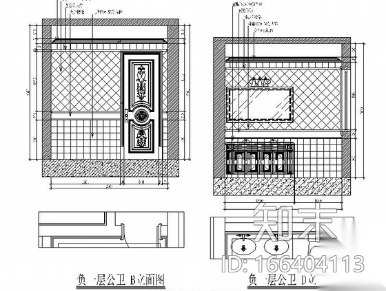 [深圳]奢华英伦风格别墅室内设计施工图（含高清效果图）cad施工图下载【ID:166404113】