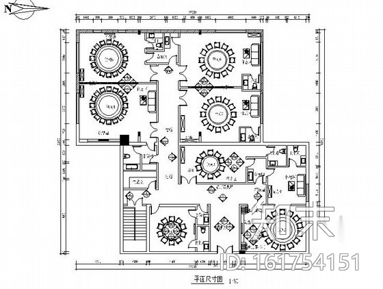 [陕西]浓郁西北风情中式风格餐厅室内施工图（含效果图）施工图下载【ID:161754151】