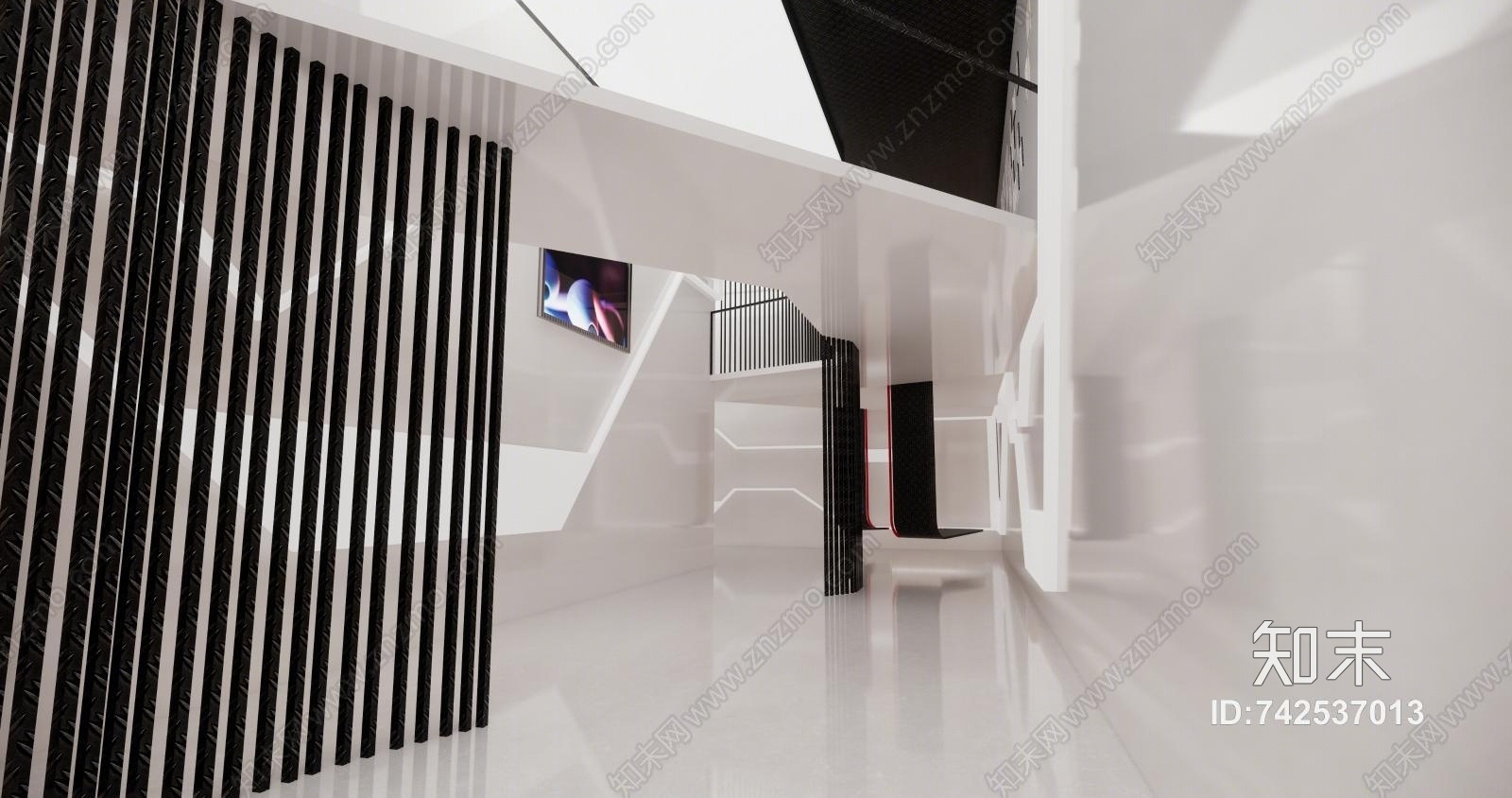现代展示空间设计3D模型下载【ID:742537013】
