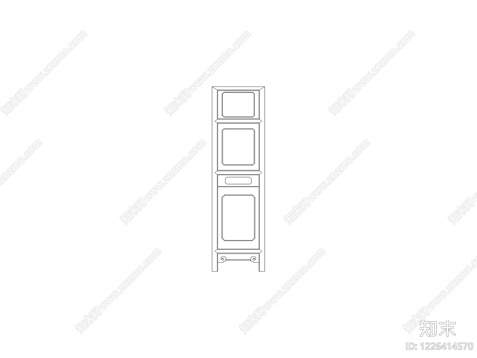 柜子平立面cad施工图下载【ID:1226414570】