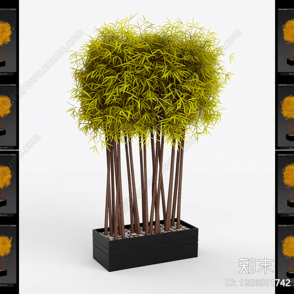 盆栽竹子装饰模型3D模型下载【ID:1206951742】