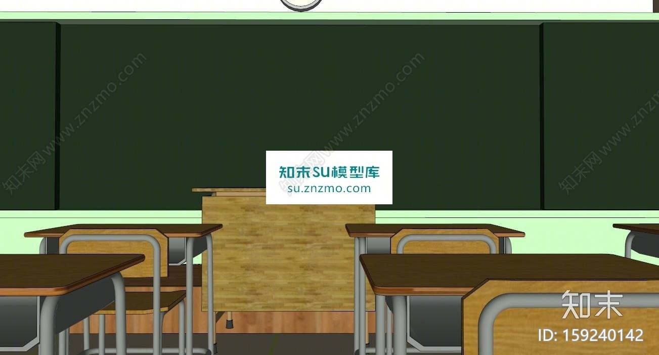 教室讲台SU模型下载【ID:159240142】