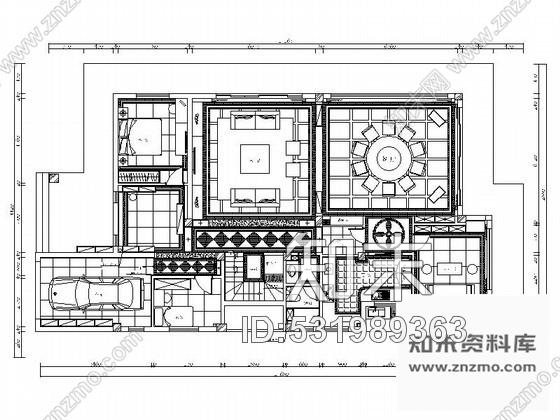 施工图异域风三层别墅室内装修图cad施工图下载【ID:531989363】