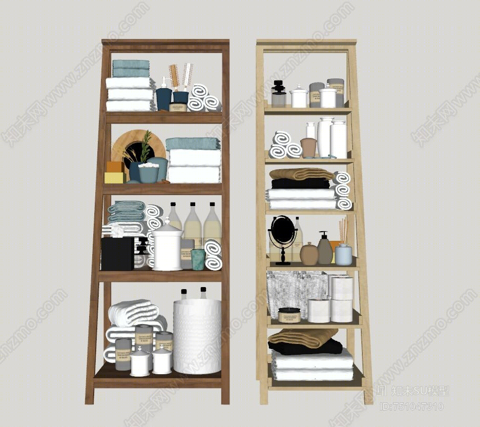 现代风格洗浴用品SU模型下载【ID:751047310】