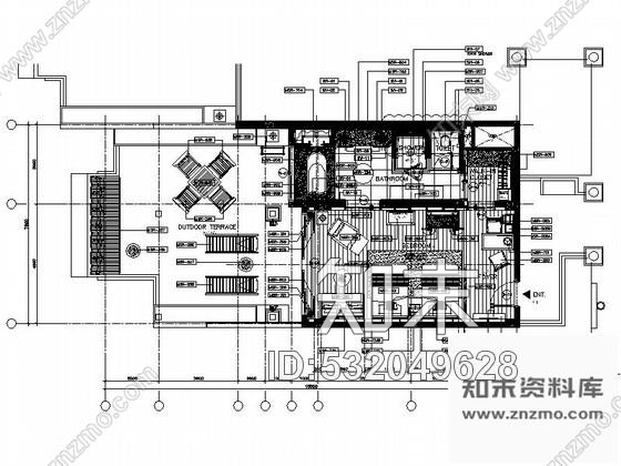 施工图泰国风客房双床间室内装修图施工图下载【ID:532049628】