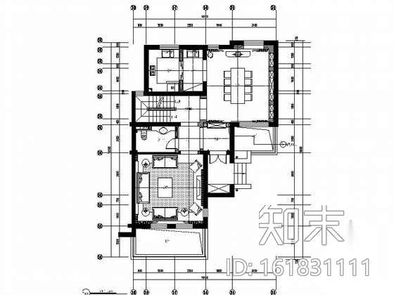 [江苏]优雅细腻的复古情怀别墅样板间施工图（含效果图...cad施工图下载【ID:161831111】