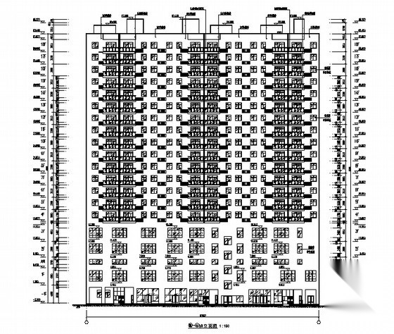 [平昌县]某十五层商住楼建筑施工图（含审图意见，建筑节...cad施工图下载【ID:166702145】