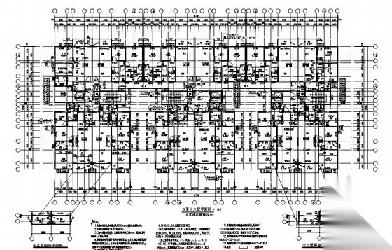 [平昌县]某十五层商住楼建筑施工图（含审图意见，建筑节...cad施工图下载【ID:166702145】