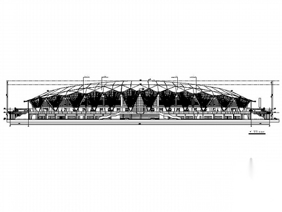 [山东]大型体育场建筑施工图（知名设计院）cad施工图下载【ID:165743108】