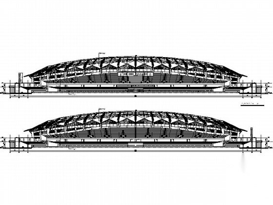 [山东]大型体育场建筑施工图（知名设计院）cad施工图下载【ID:165743108】