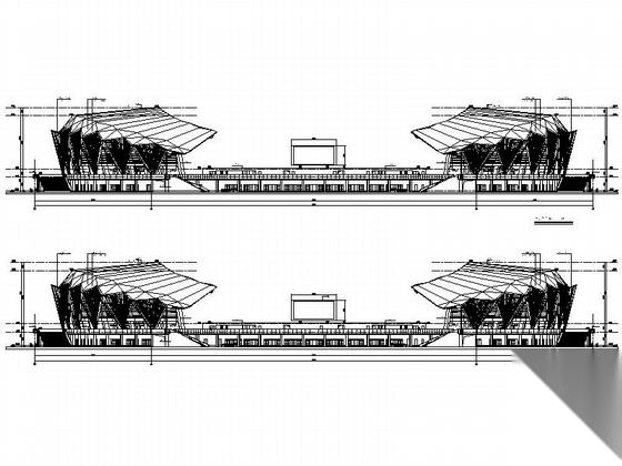 [山东]大型体育场建筑施工图（知名设计院）cad施工图下载【ID:165743108】