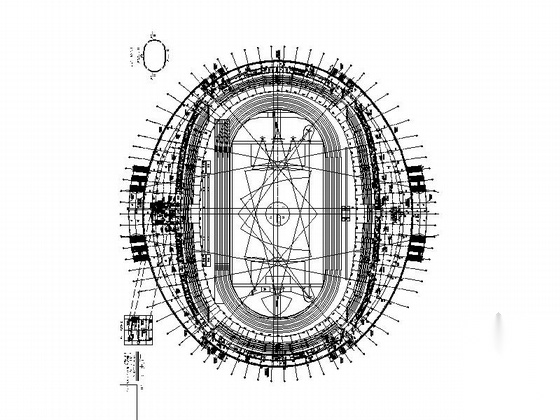 [山东]大型体育场建筑施工图（知名设计院）cad施工图下载【ID:165743108】